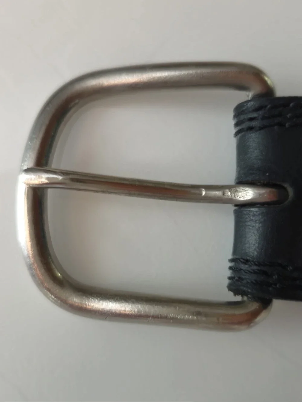 Mens Black Full Grain Leather Belt Size 36 USA Buckle Western Work Casual